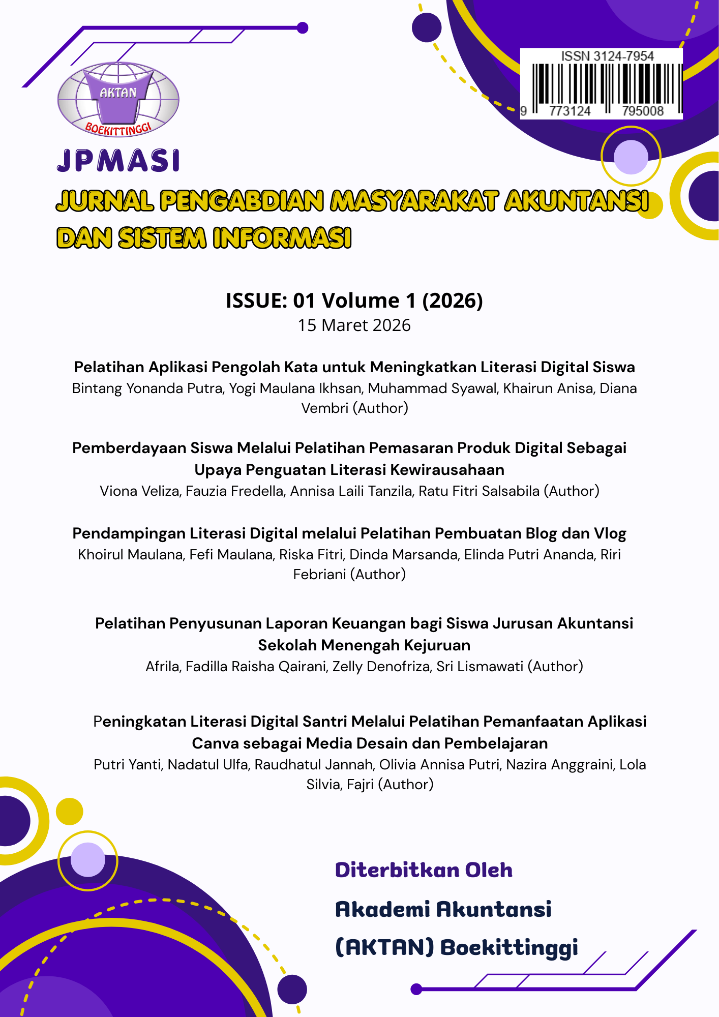 					View Vol. 1 No. 1 (2026): Issue Maret 2026
				